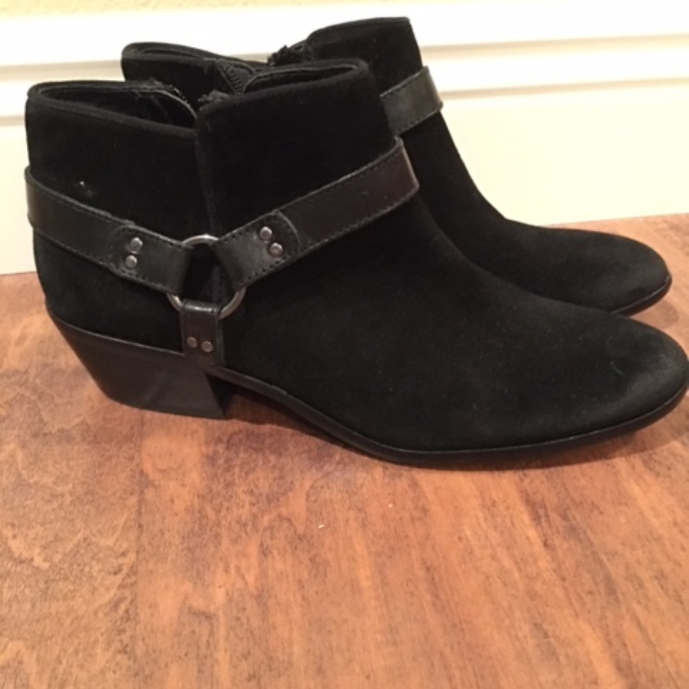 Sam Eldeman, Black Buckle Bootie Boot - image 3